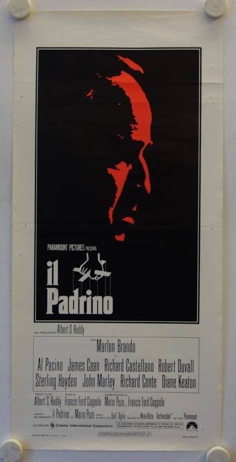 The Godfather original release italian locandina movie poster